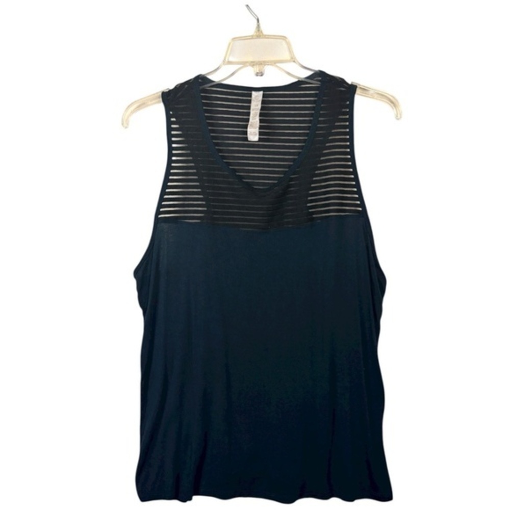 Balance Collection Womens Sz 1X Dark Teal Mesh V-Neck Racerback Active Tank Top‎